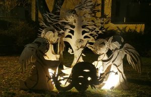 un presepe in giardino